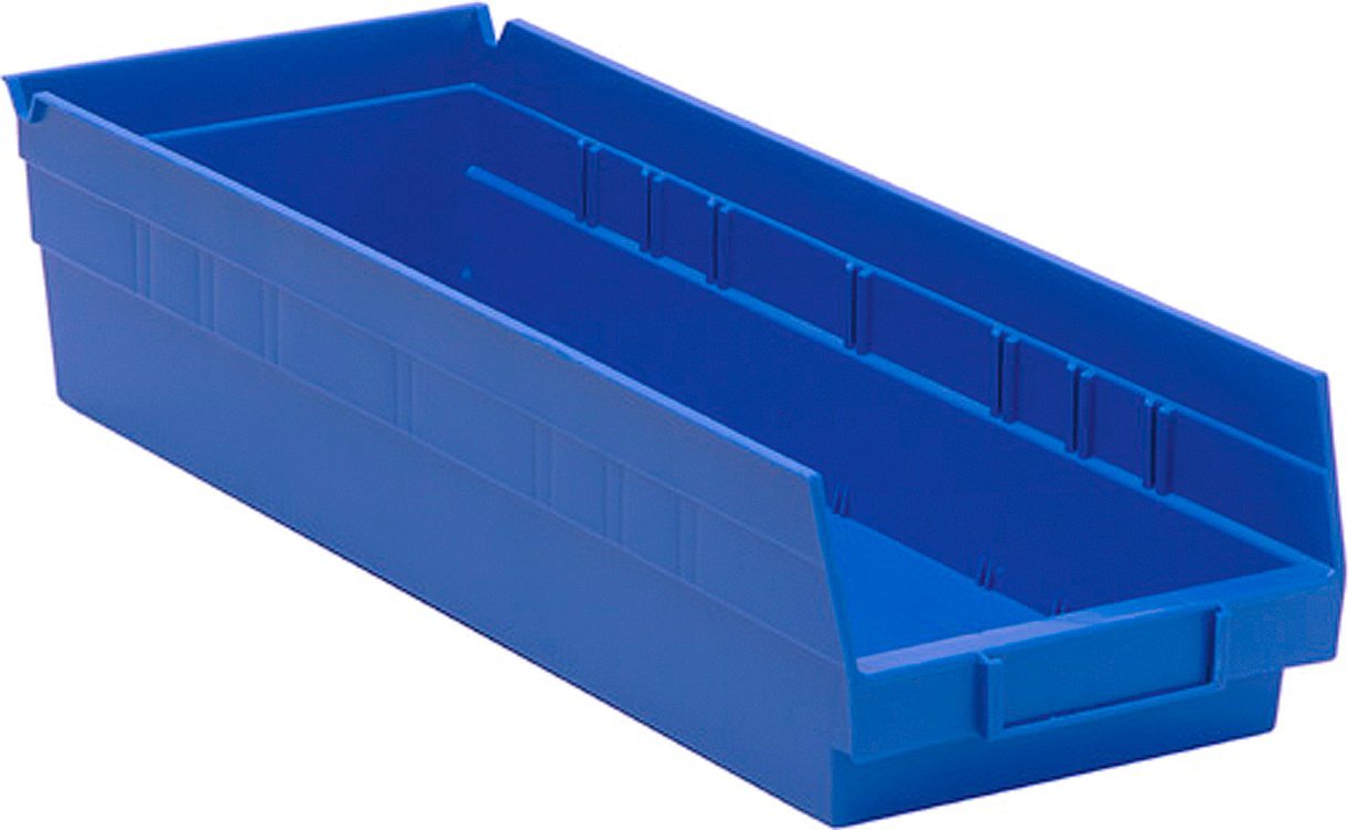 Quantum Storage Systems, QSB104BL, Shlf Bin, 17-7/8 In. L, 6-5/8 In. W, 4 In H