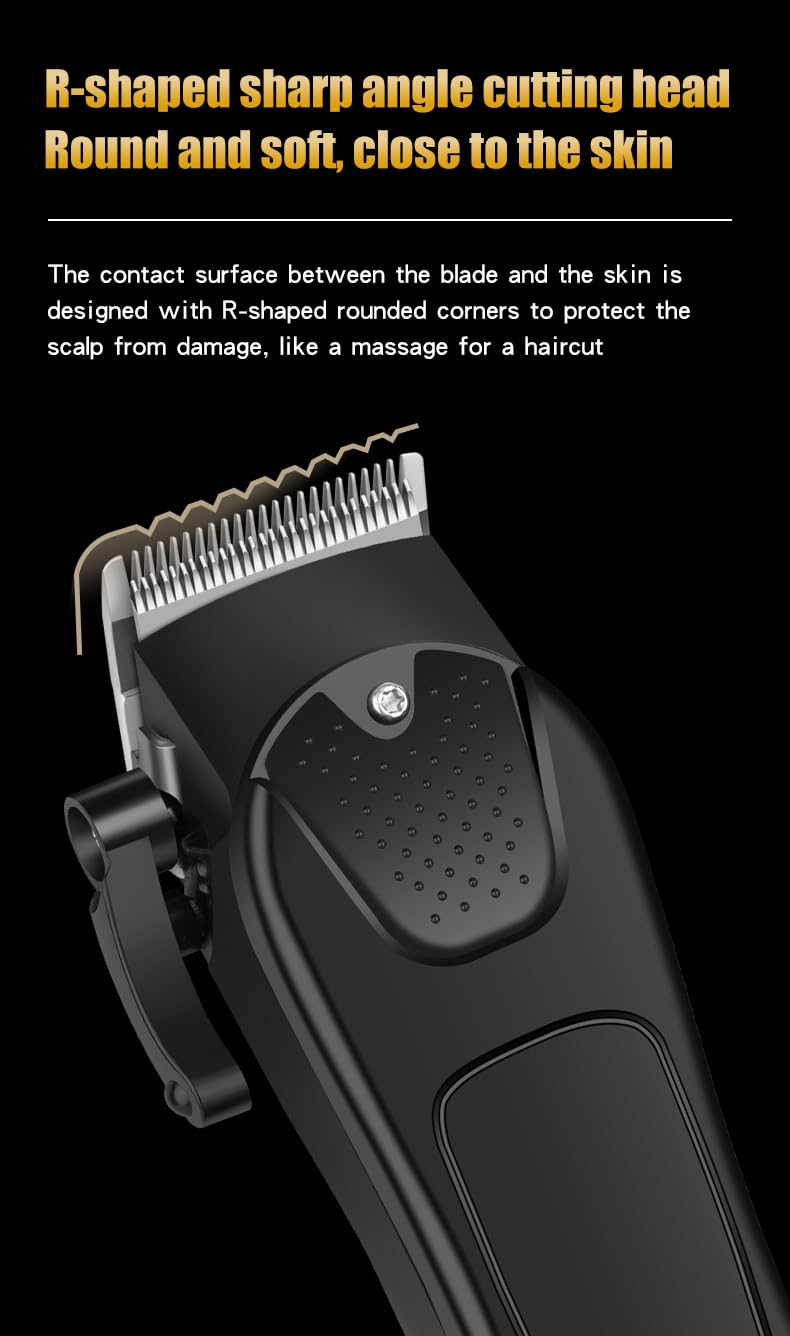 QDKVTNDJZ Hair Clippers for Men Professional, Cordless Electric Hair Trimmer with Fast Charging Port, Electric Hair Cutting Kit, LED Display, Barber Beauty and Personal Care QDKVTNDJZ