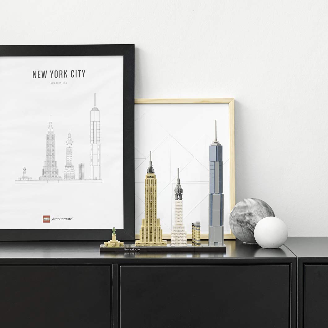 LEGO Architecture New York City 21028, Buildable Skyline Model Kit, Collectible Home or Office Decor, Gift for Kids, Adults & NYC Fans Ages 12+