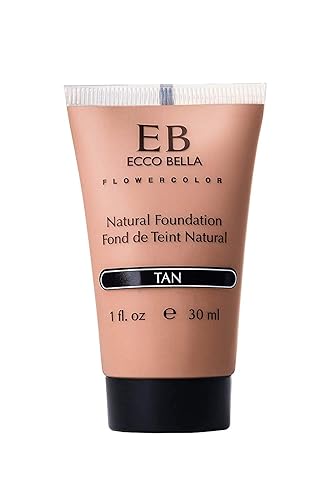 Ecco Bella Liquid Foundation Makeup - Lightweight, Buildable Coverage - Hydrating Foundation - Clean Foundation Makeup, Vegan - Protects & Hydrates