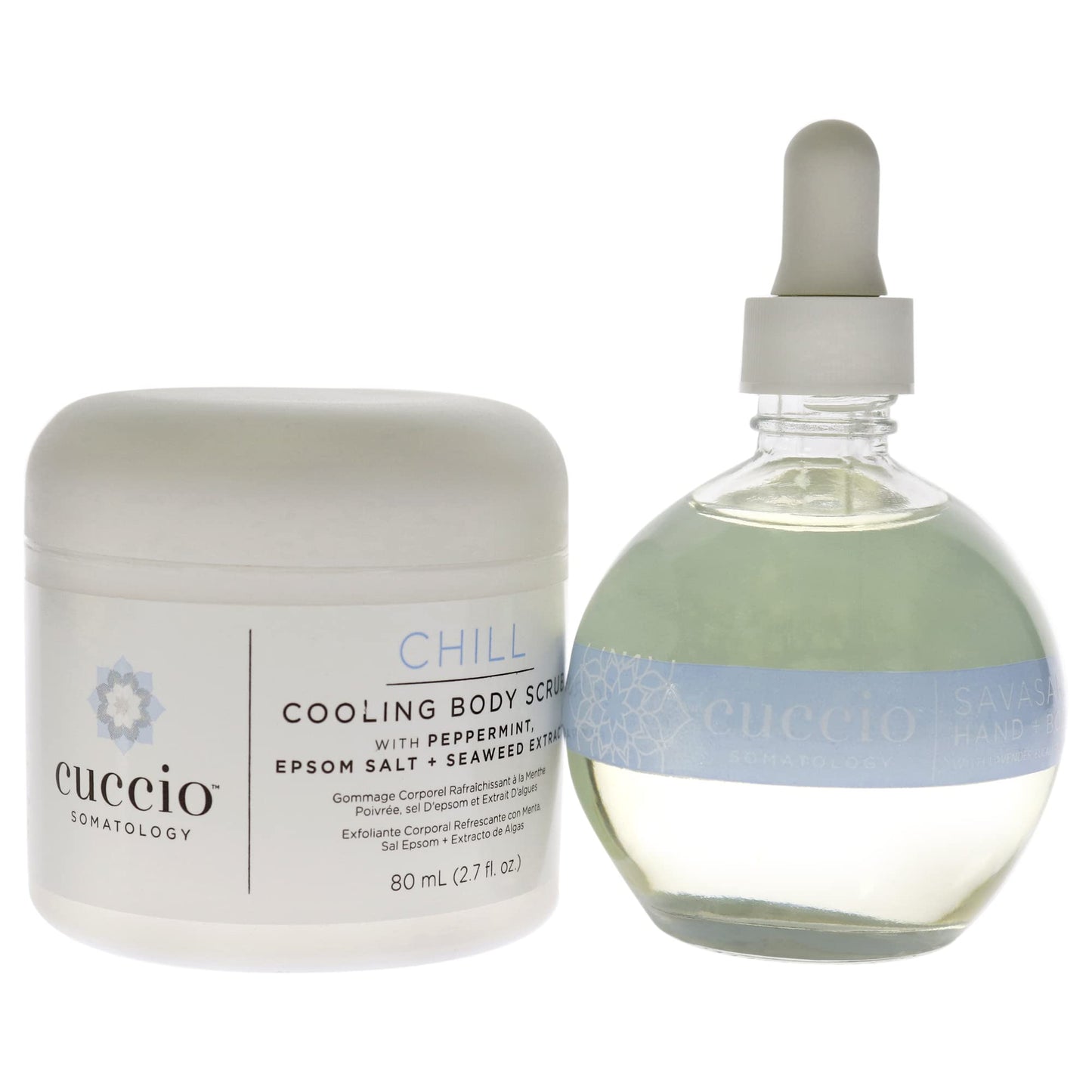 Cuccio Somatology Chill Kit - Gently Exfoliates - Soothes and Hydrates Skin - for Yourself or Loved Ones - Paraben Free - Includes Cooling Body Scrub Beauty & Personal Care Cuccio