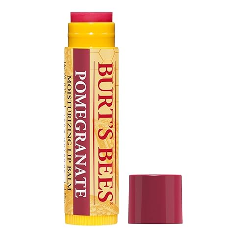 Burt's Bees 100% Natural Moisturizing Lip Balm, Pomegranate with Beeswax and Fruit Extracts, 1 Tube