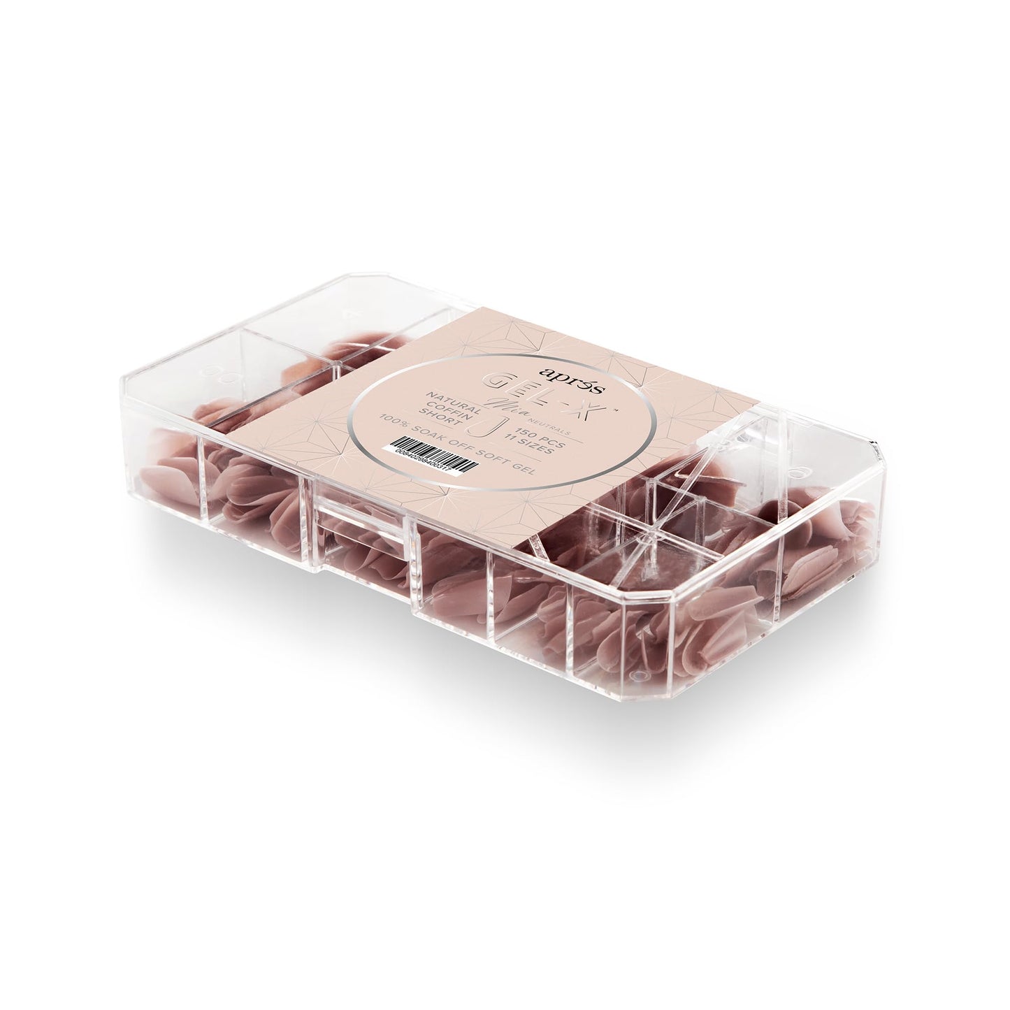 Apres Neutrals Gel-X Maisie Box Of Press On Nails, 11 Sizes 00-9, Soft Gel Nail Tip Box (150pcs) (Natural Coffin Short, 150pcs) Beauty & Personal Care APRÉS