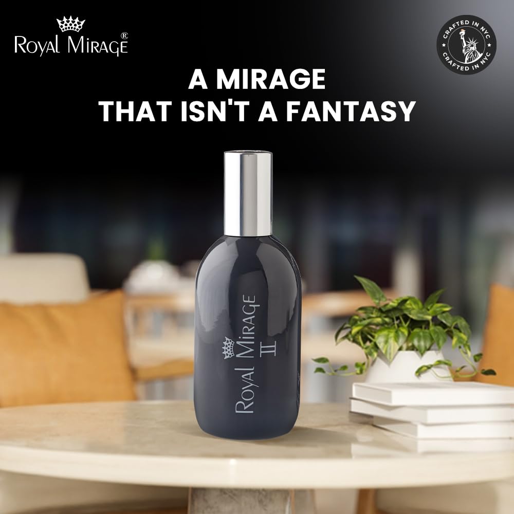 Royal Mirage II Eau de Toilette - Premium Citrus & Jasmine Fragrance Spray - 120ml (4 oz) Long-Lasting EDT - Authentic Heritage Scent