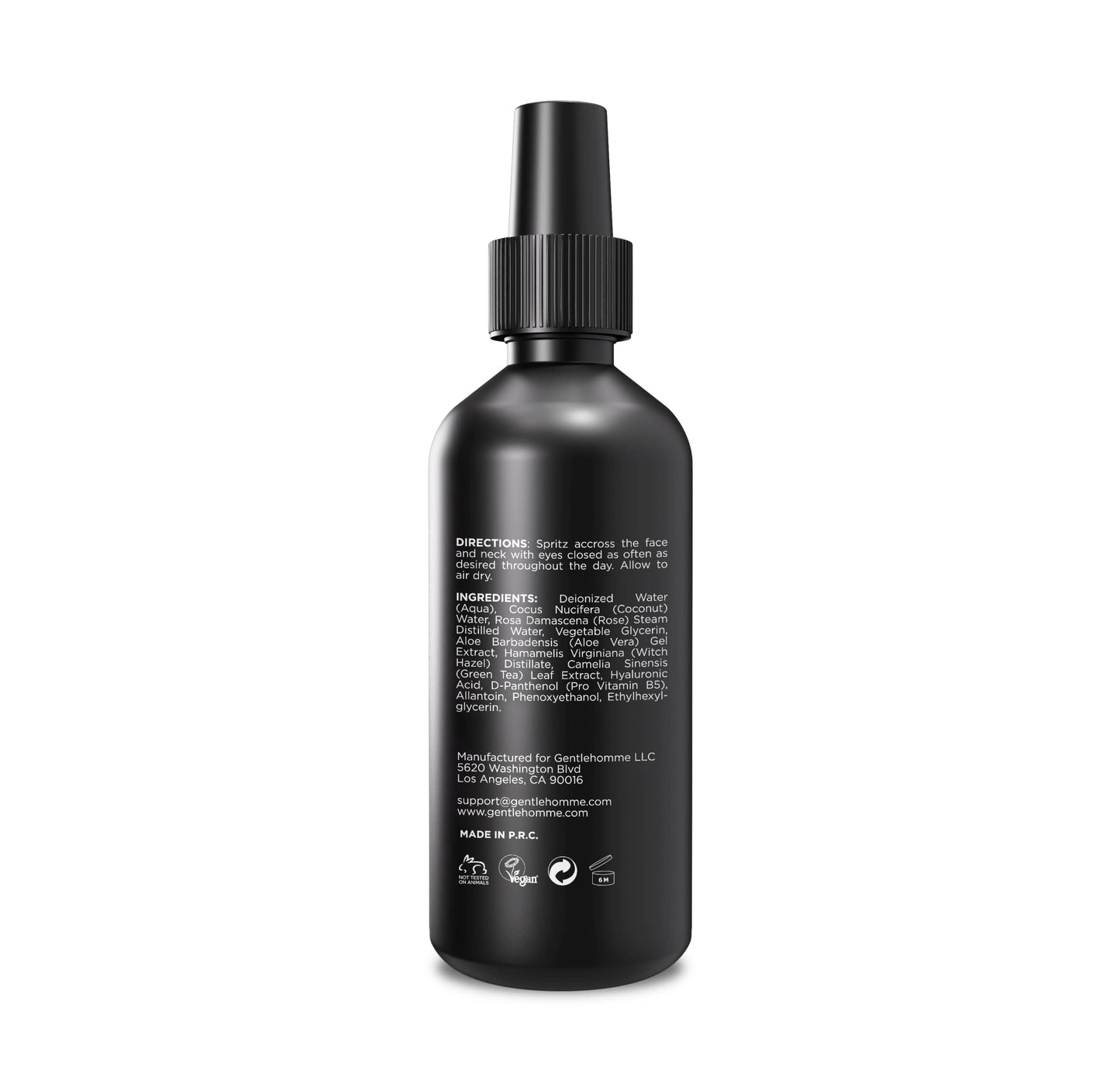 Gentlehomme - Coconut Face Mist - Men’s Facial Spray - with Hyaluronic Acid, Aloe Vera & Green Tea - Refresh, Moisturize & Hydrate - Use Day & Night