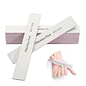 10Pcs Nail File 80/100 Grit Professional Nail Files and Buffers for Natural Nails, Double Sides Washable Block Disposable Nail Files for Nail Art DIY