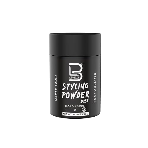 L3 Level 3 Travel Styling Powder - Natural Look Mens Powder - Easy to Apply with No Oil or Greasy Residue