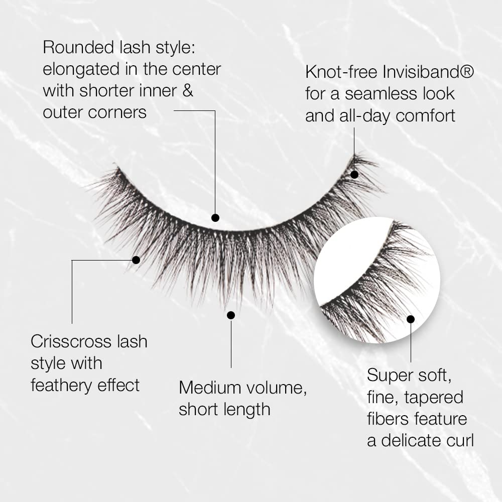 Ardell Faux Mink Lashes 815, Ultra-Soft, Natural Look False Eyelashes, Reusable Strip Lashes, 4 Pairs, 1 Pack