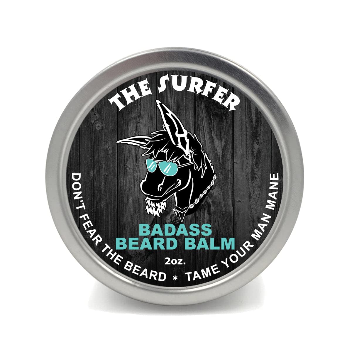 Badass Beard Care Beard Balm - The Surfer Scent, 2 Ounce - All Natural Ingredients, Keeps Beard and Mustache Full, Soft and Healthy, Reduce Itchy
