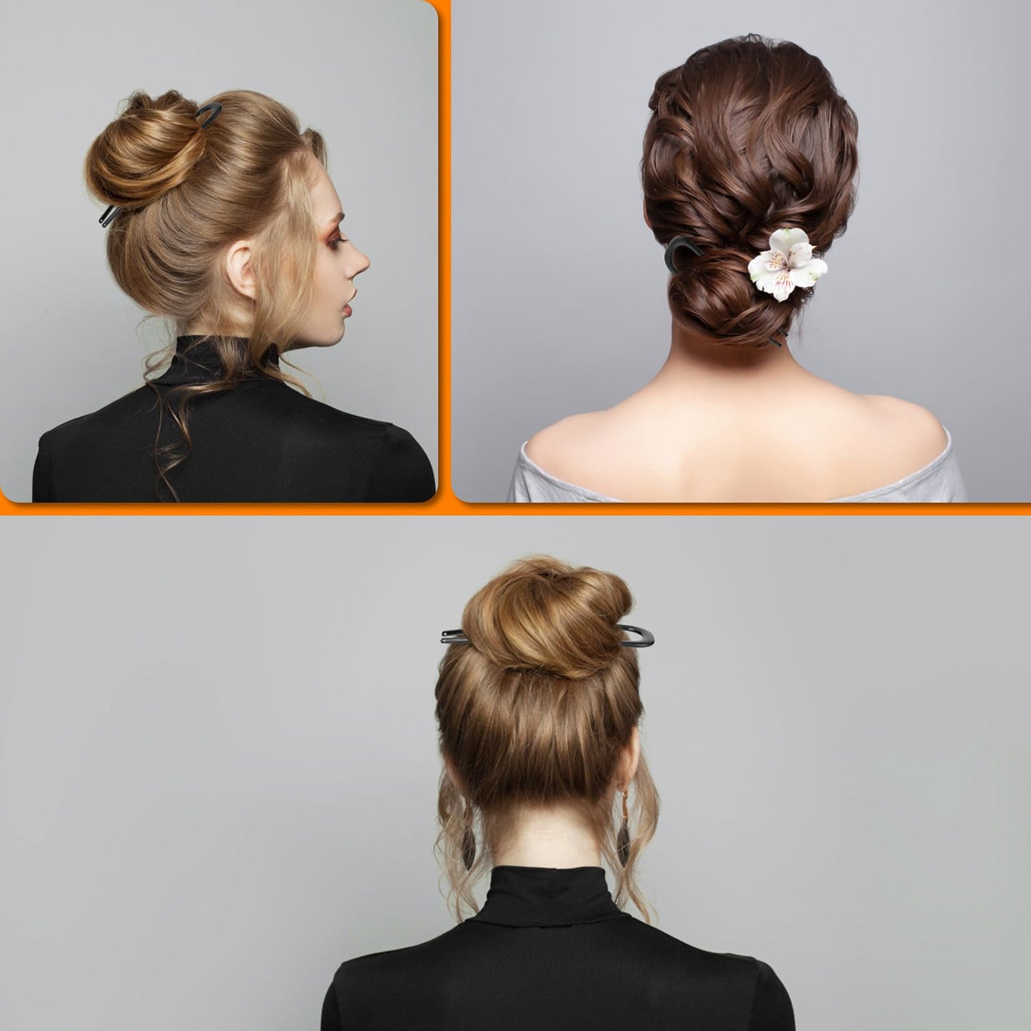 BEoffer French Hair Pin 3PCS Metal Hair Pins for Women Elegant French Twists, Buns and Updos with No Hair Damage, U-shaped French Pin Great Hold Beauty and Personal Care BEoffer