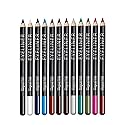 Linble Eye Liner Pencil Set - 12 Assorted Colors Natural Matte Long Lasting Hypoallergenic Eyeliners Eye Makeup Soft Crayon Pencils (Black Gray Brown Beauty & Personal Care Linble
