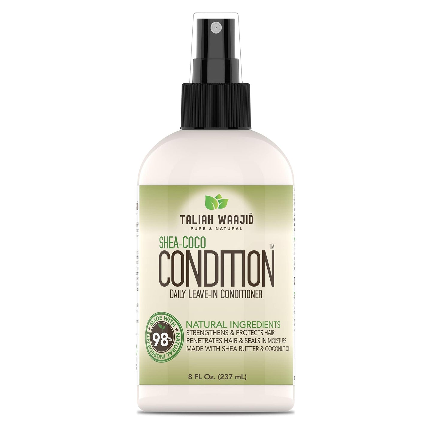Taliah Waajid Shea-Coco Daily Leave-In Conditioner - 8oz - Moisturizing Detangler for Natural Curly, Kinky & Wavy Hair - Lightweight Hydration