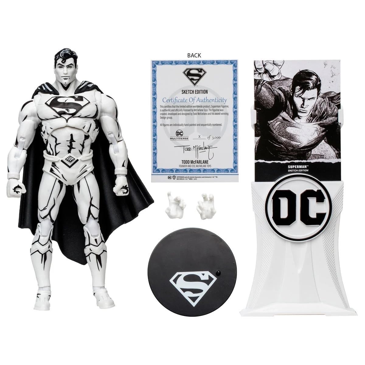 McFarlane Toys Superman DC Rebirth Sketch Edition SDCC 2023 Golden Label