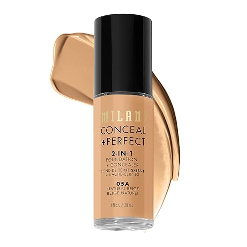 Milani Conceal + Perfect 2-in-1 Foundation + Concealer for a Flawless Complexion, Under Eye Corrector, Cover Redness and Imperfections, Waterproof