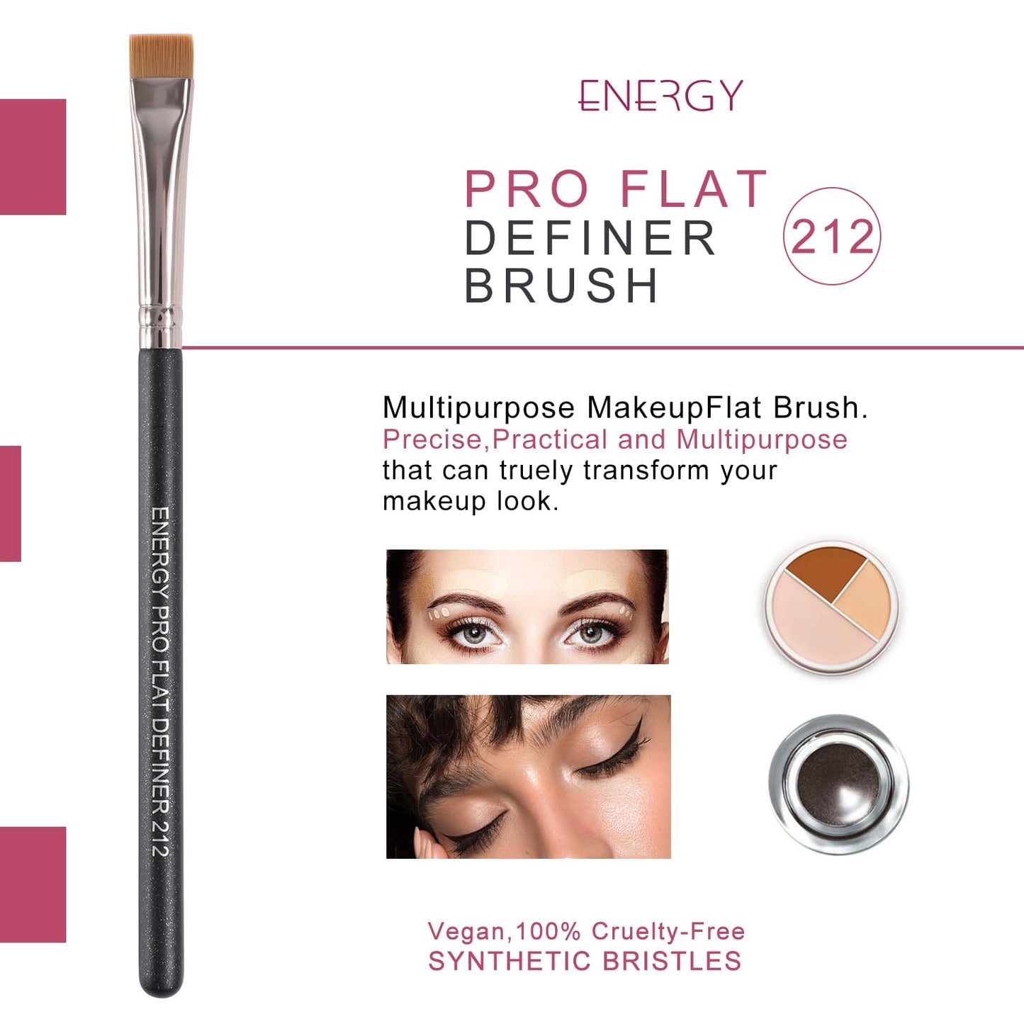 ENERGY Flat Definer Makeup Brush 212 Beauty and Personal Care ENERGY