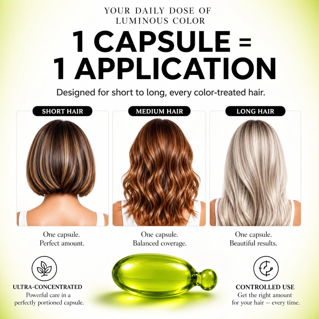 SNOB GIRLS Shine & Color Defense Hair Serum Capsules LUMIERE COLOUR. TruColour Care, Color Protection. Vegan Leave-In Serum for Gloss & Frizz Control