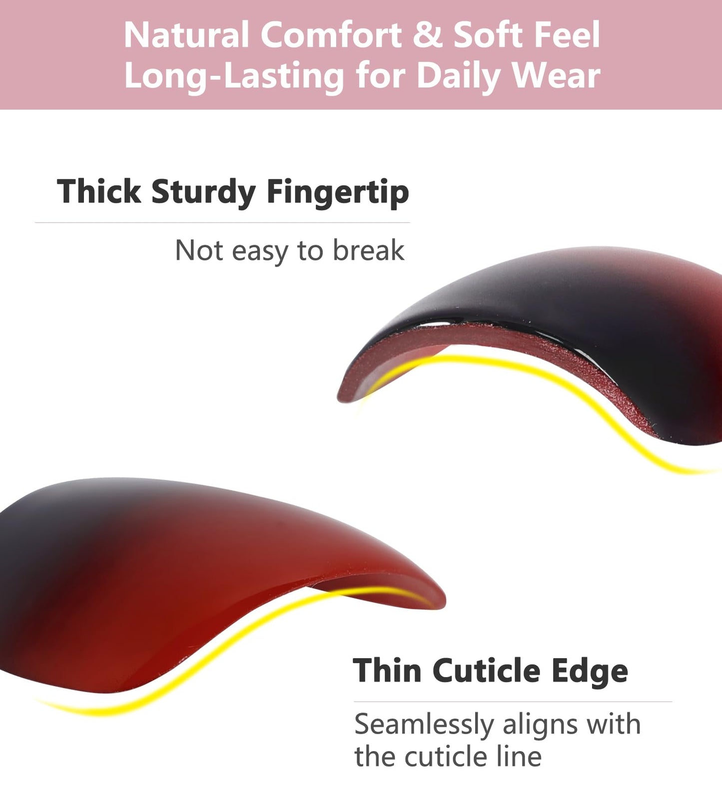 Artquee Press on Nails Short Red Black Ombre Square False Tips Glossy Reusable Fake Stick on Nails Kit for Women - 30 PCS 15 Sizes Beauty and Personal Care Artquee