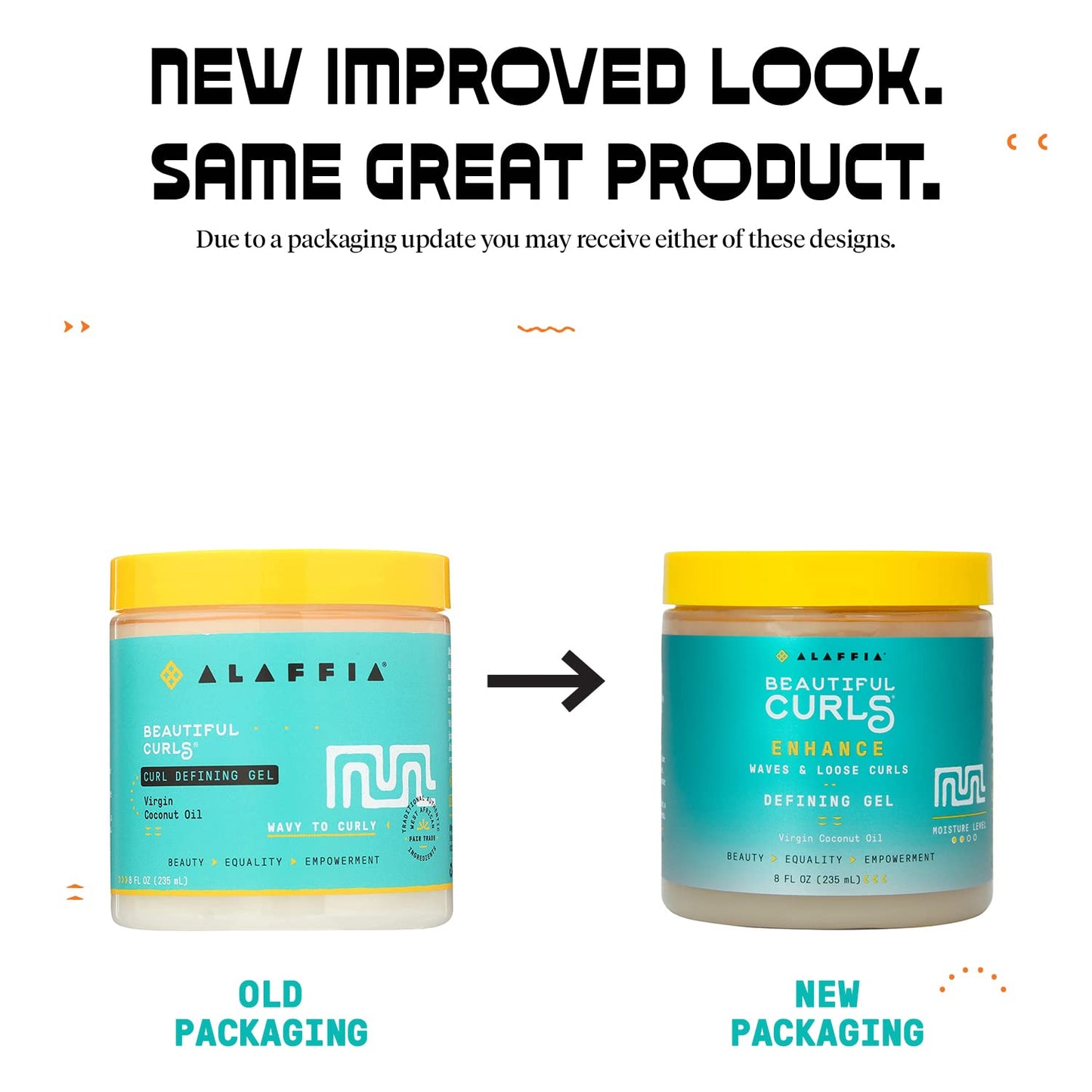Alaffia Beautiful Curls Curl Enhance Defining Gel, Wavy to Curly Hair Products, Hair Gel to Coil, Twist and Braid, Natural with Shea Butter, Coconut