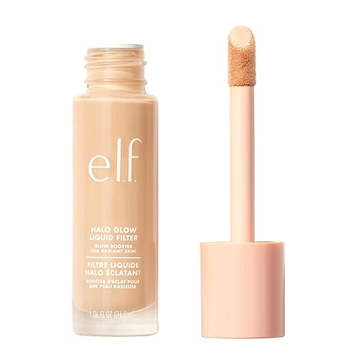 e.l.f. Halo Glow Liquid Filter, Complexion Booster For A Glowing, Soft-Focus Look, Infused With Hyaluronic Acid, Vegan & Cruelty-Free, 5 Medium/Tan