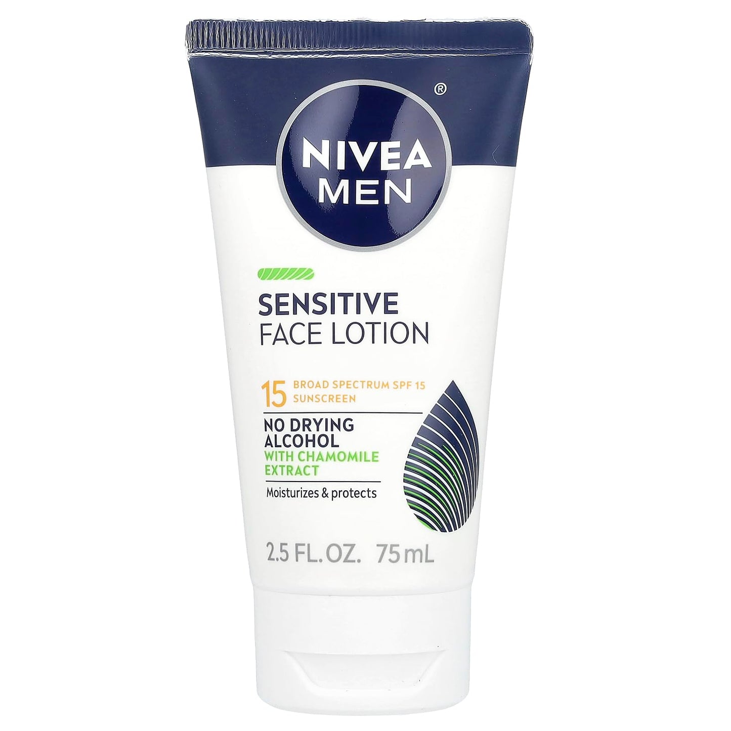 NIVEA Men Sensitive Protective Lotion Sunscreen SPF 15 2.5 oz (Pack of 3)