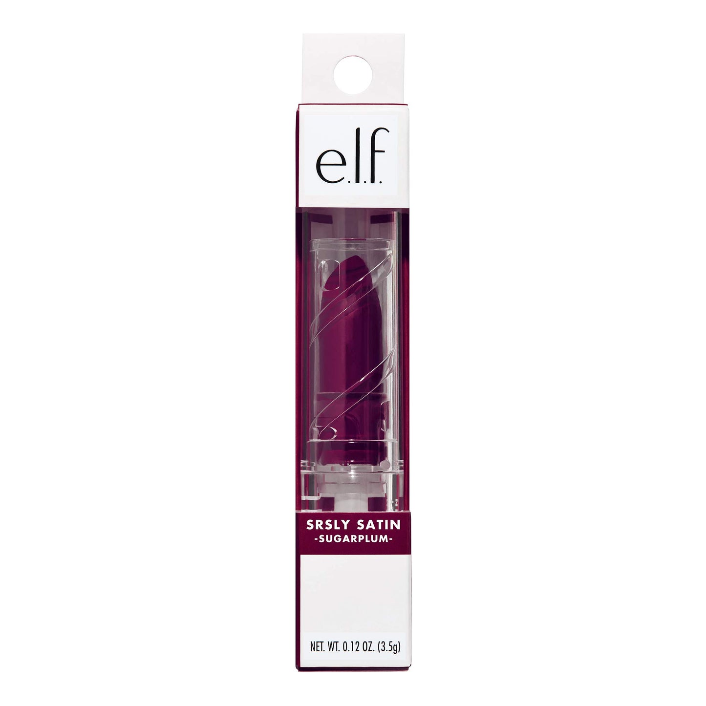 e.l.f. SRSLY Satin Lipstick, Silky, Smooth, Pigmented, Long Lasting, Provides Intense Color Payoff, Sugarplum, 10 Shades, Easy To Apply, 0.16 Oz