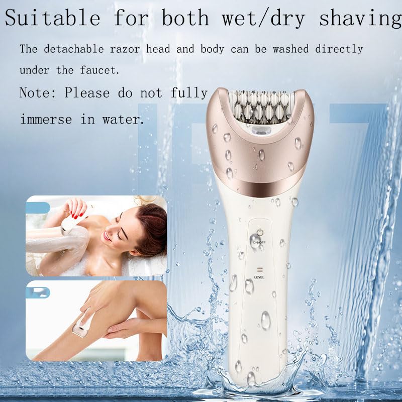 Epilator Hair Removal for Women, 6-in-1 Cordless & Rechargeable Lady Electric Shaver, Waterproof Trimmer Device Wet and Dry Bikini for Face Arm Leg Beauty and Personal Care QDKVTNDJZ