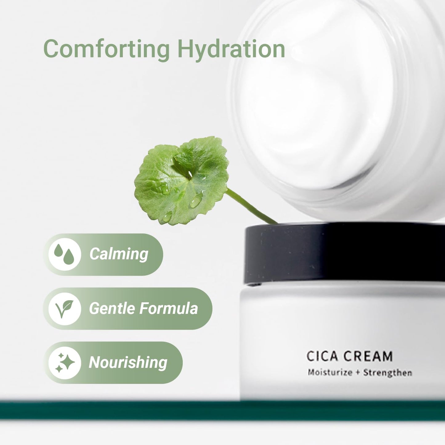 Meebak Cica Cream Daily Repair Moisturizer with Niacinamide, Ceramide & Retinol, Deep Hydration, Soothing, Sensitive Skin Friendly
