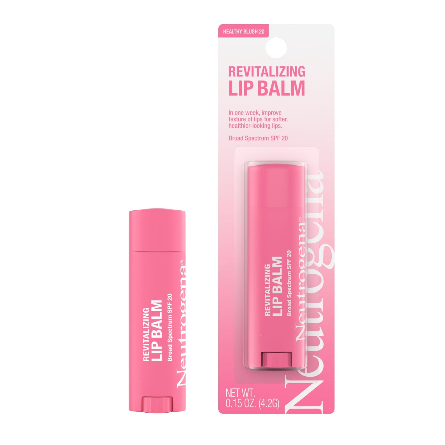 Neutrogena Revitalizing Tinted Lip Balm Broad Spectrum SPF 20 Sunscreen, Moisturizing Lip Balm with a Sheer Tint for Softer, Smoother