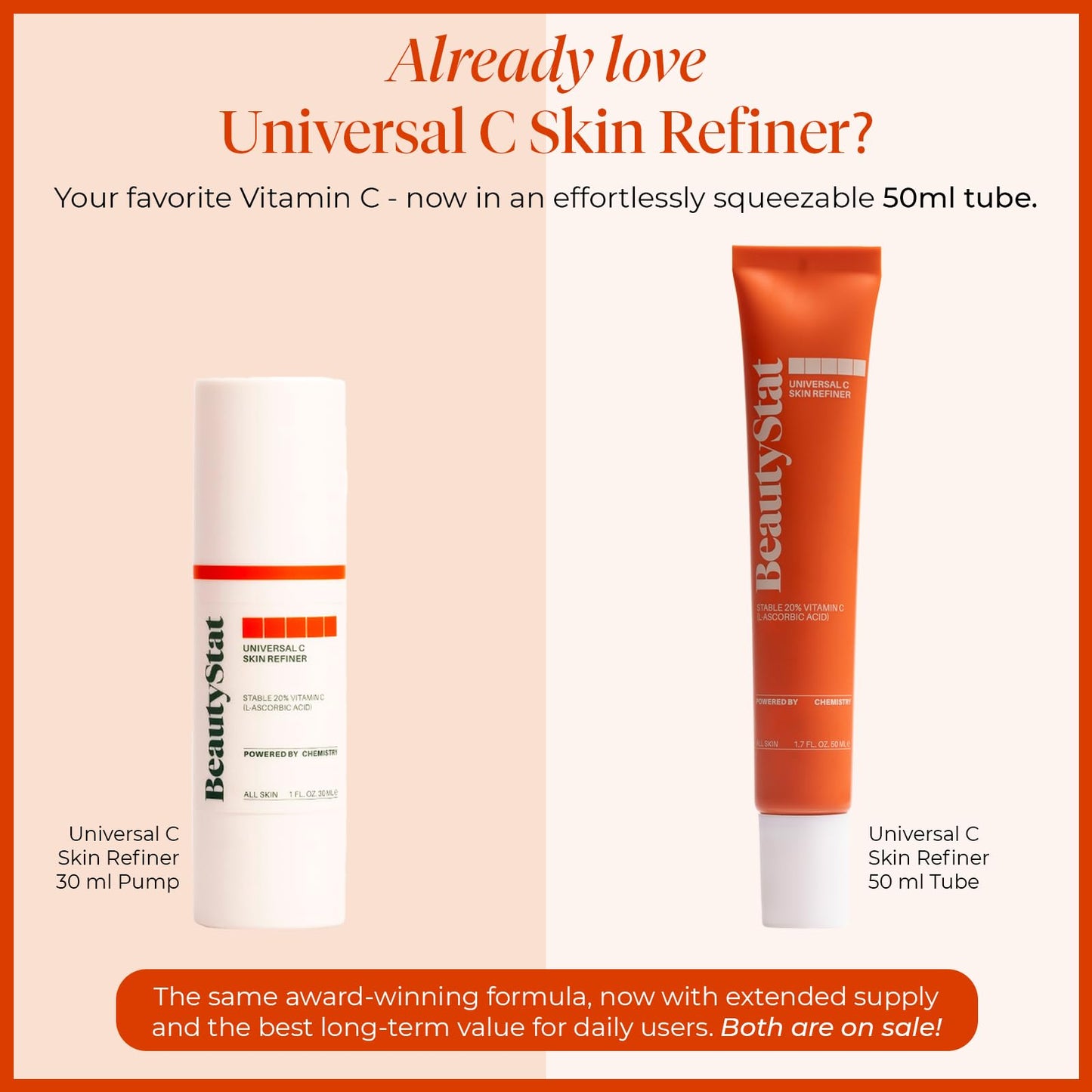 BeautyStat Universal C Peptide Serum - 20% Pure Vitamin C with Collagen-Boosting Peptides and Hyaluronic Acid to Brighten, Firm, and Strengthen Skin Beauty & Personal Care BeautyStat