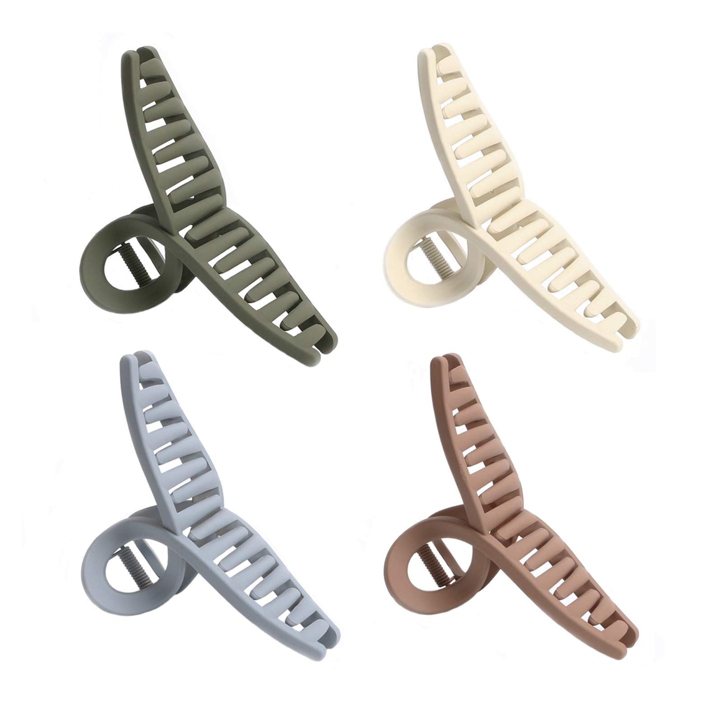 Hair Claw Clips No Slip Medium Matte 4.3 Inch Jaw Butterfly Clip for Long Thin Fine Thick Hair Women and Girls 4 Packs