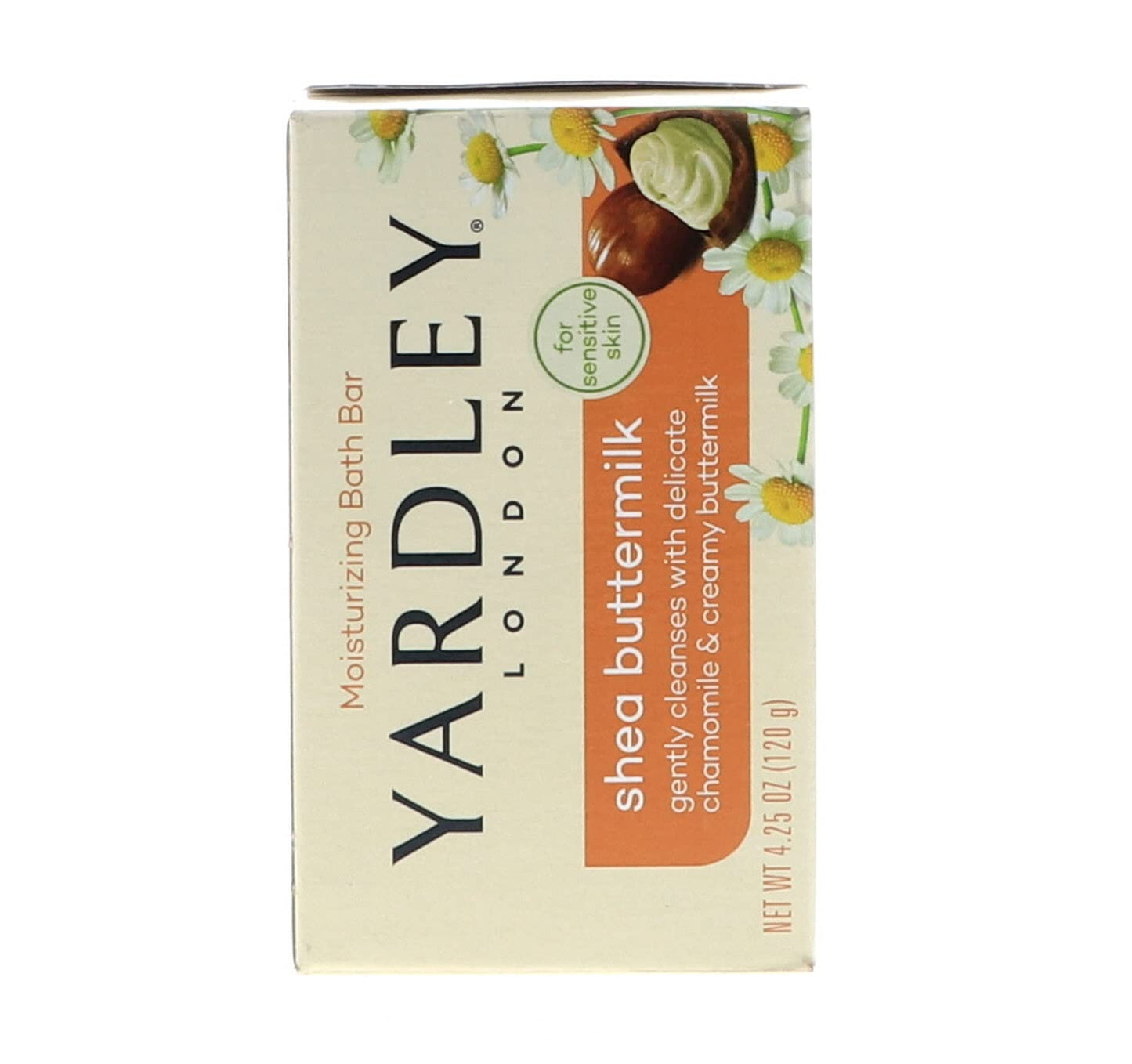 Yardley London Sensitive Skin Shea Buttermilk Bar Soap, 4.0 oz (Pack of 6)