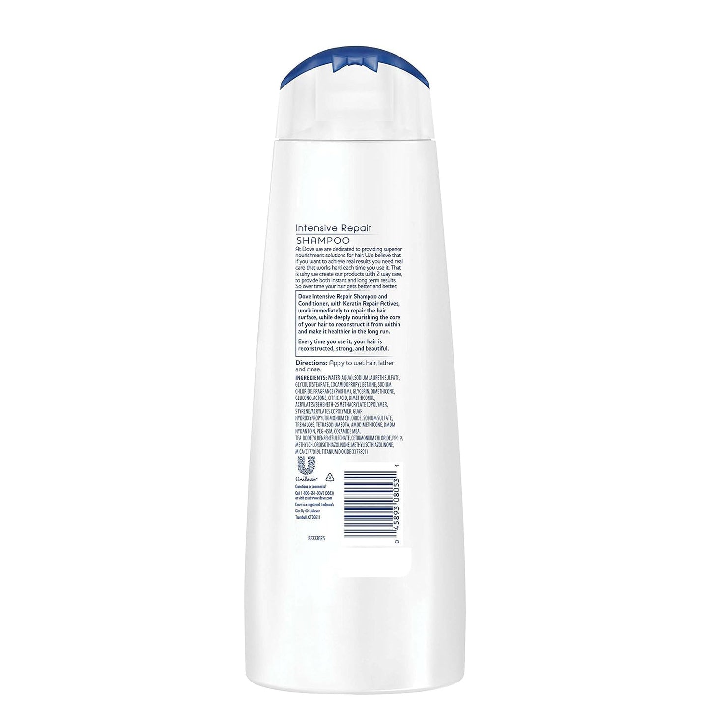 Dove Shampoo 12 Ounce Intensive Repair Damage Solutions (354ml) (2 Pack)