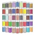 Ultra Fine Glitter for Nails, Set of 45 Colors, Extra Fine Resin Glitter Powder, Holographic & Iridescent Glitter for Epoxy Resin, Body Glitter