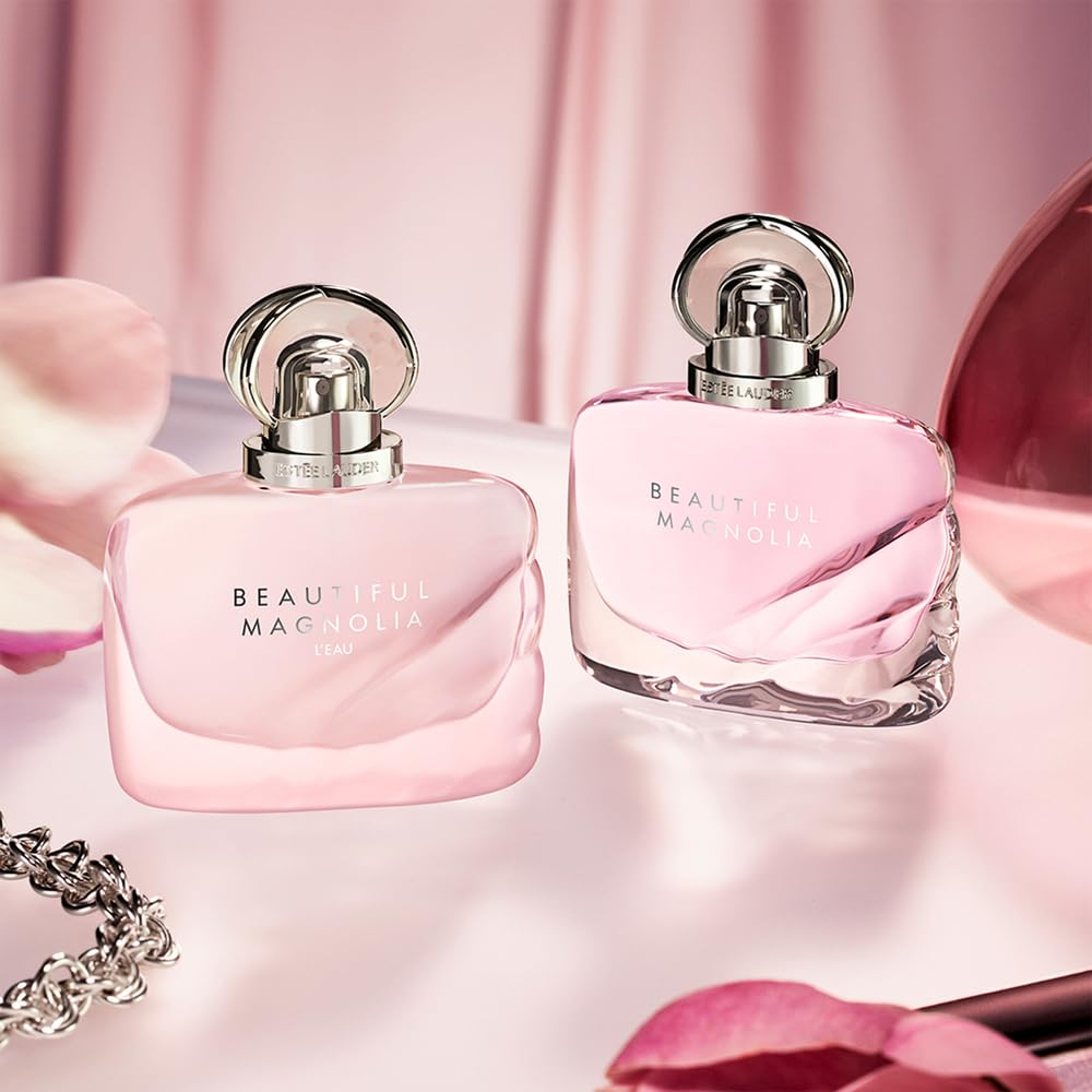 Estée Lauder Beautiful Magnolia L'Eau Eau de Toilette Spray with Notes of Lavender, Magnolia, Rose & Amber | Perfumes for Women, Travel Spray, 0.34 Fl