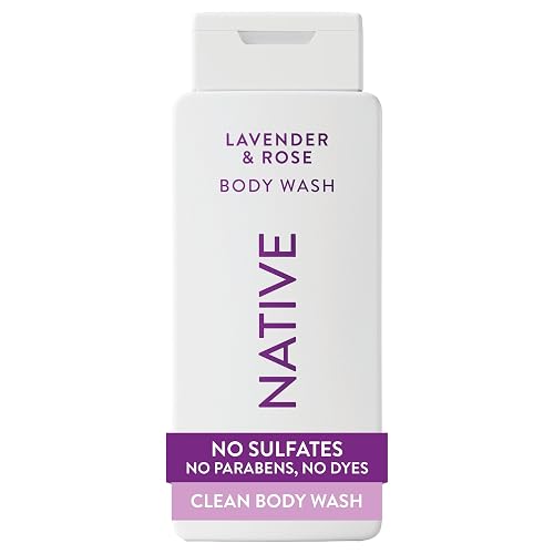 Native Lavender & Rose Scent 24-Hr Refreshing Clean Body Wash for Women & Men, for All Skin Types Incl. Sensitive, Leaves Skin Feeling Clean & Soft