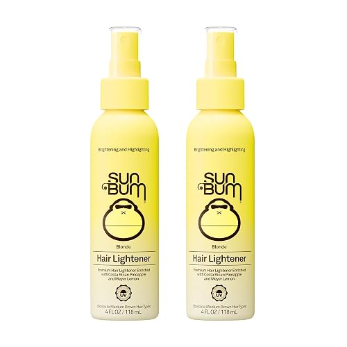 Sun Bum Blonde Hair Lightener - Vegan, Paraben, Gluten and Cruelty-Free Color Enhancing Brightener for Blondes, 2 Pack