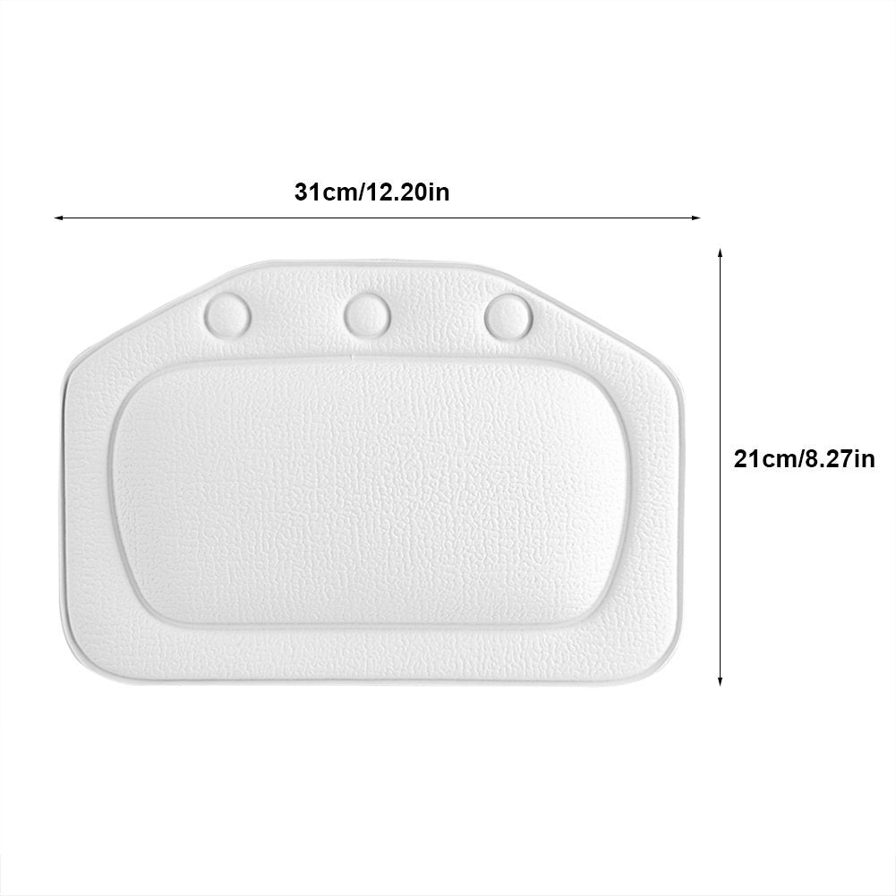 TOPINCN Bathtub Head Rest Pillow Spa Bath Pillow for Neck Support with Suction Cups Super Soft PVC Cushion Headrest for Bath Tub Relaxation (White) Beauty and Personal Care TOPINCN