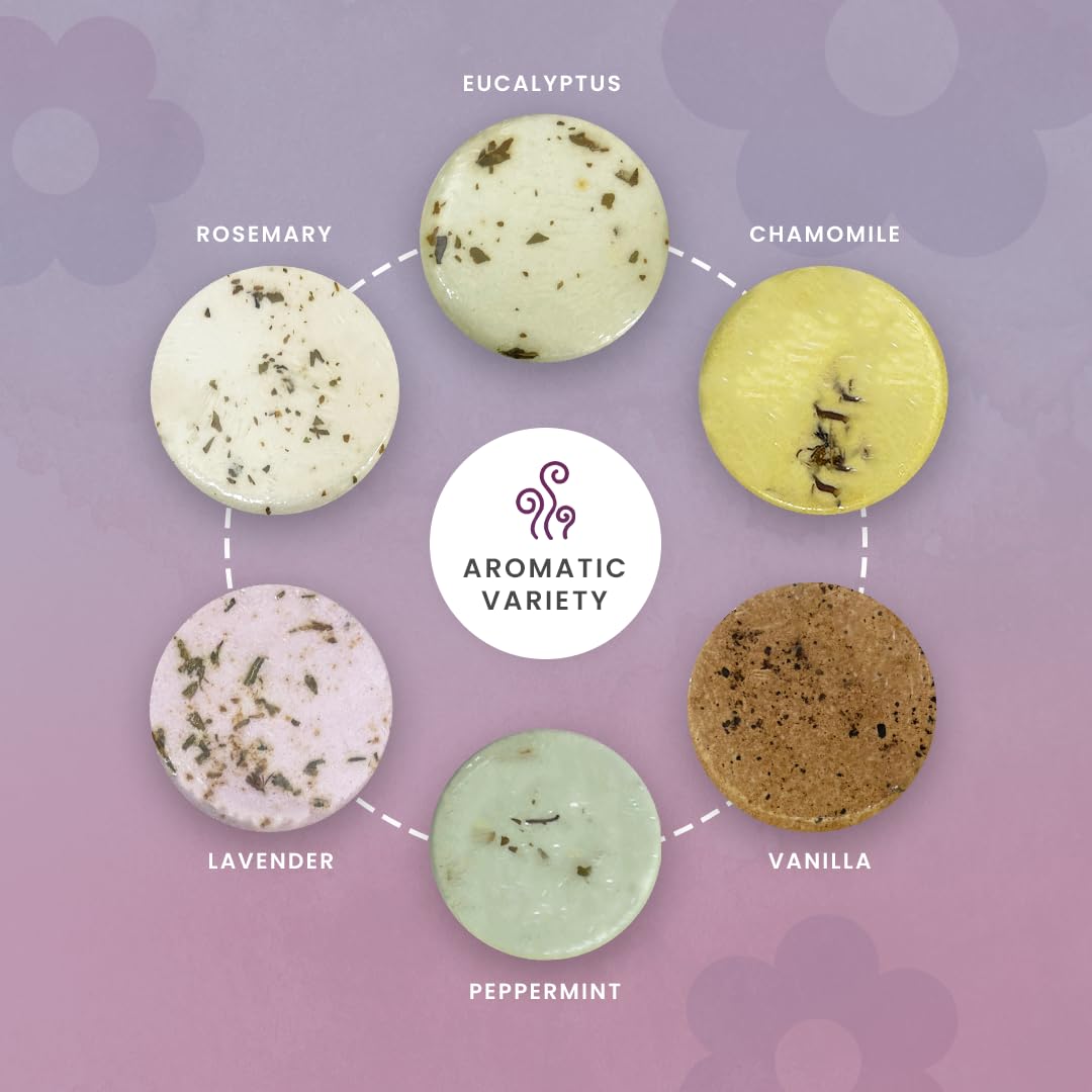 Shower Steamers Gift Set - 6 Aromatherapy Shower Bombs with Essential Oils - Relaxation & Stress Relief Spa Gift for Women & Men - Natural Self-Care…