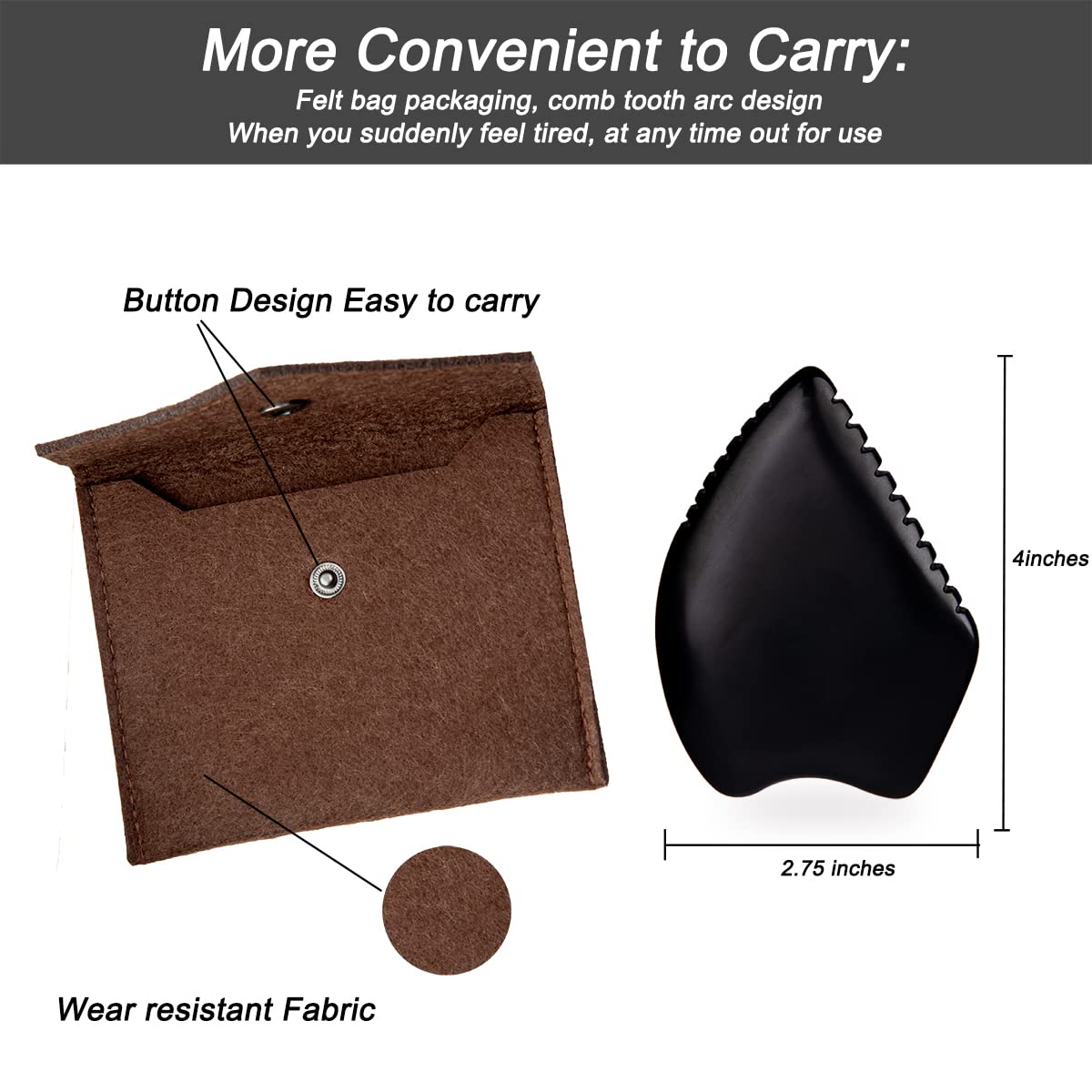 Yuanchupin Gua Sha Facial Massage Tool – BianStone Face & Body Tool for Lymphatic Drainage, Sculpting & Relaxation with Upgraded Tooth Edge