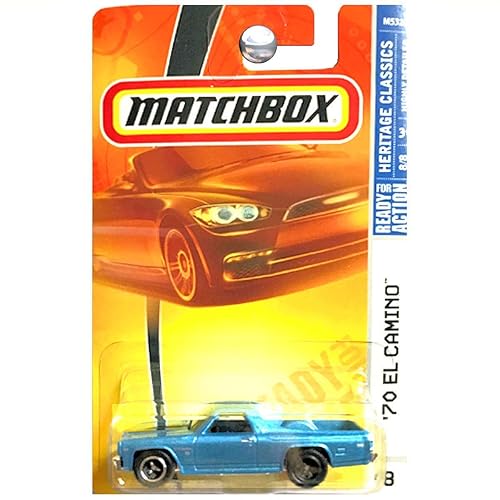 Matchbox Heritage Classics Series #8 '70 El Camino Blue 3 Lug Detailed Diecast Scale 1/64 Collector