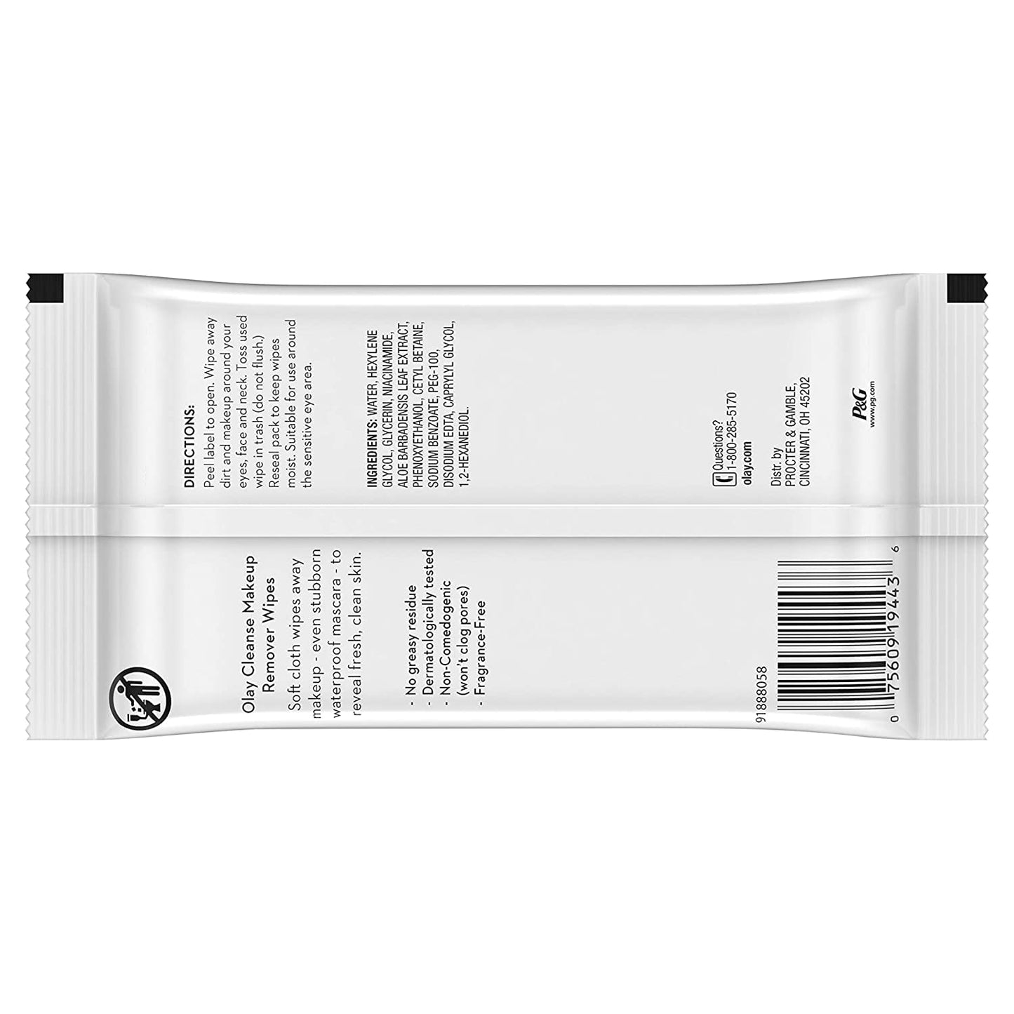 Olay Make-Up Remover Towelettes 25 Count Fragrance Free (6 Pack)
