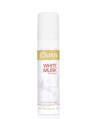 Jovan White Musk for Women Body Spray 2.5 fl oz (Pack of 1), Notes of Jasmine, Musk, and Amber, Women's Fragrance, Long Lasting, Everyday Fragrance