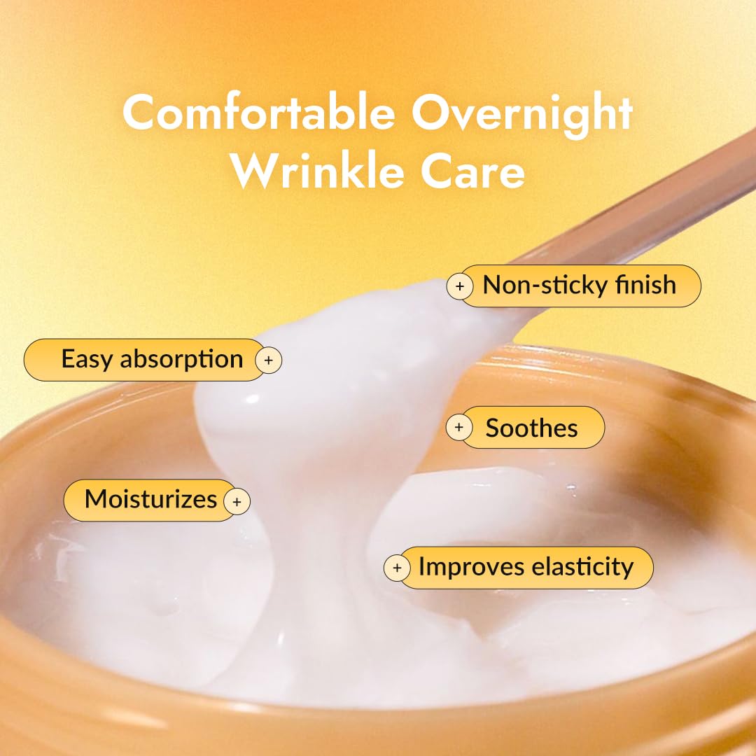 MIZON Snail Wrinkle Care Sleeping Pack with Snail Mucin, Adenosine, Shea Butter Overnight Firming Nourishing Mask for Damaged Skin and Fine Lines (2.7
