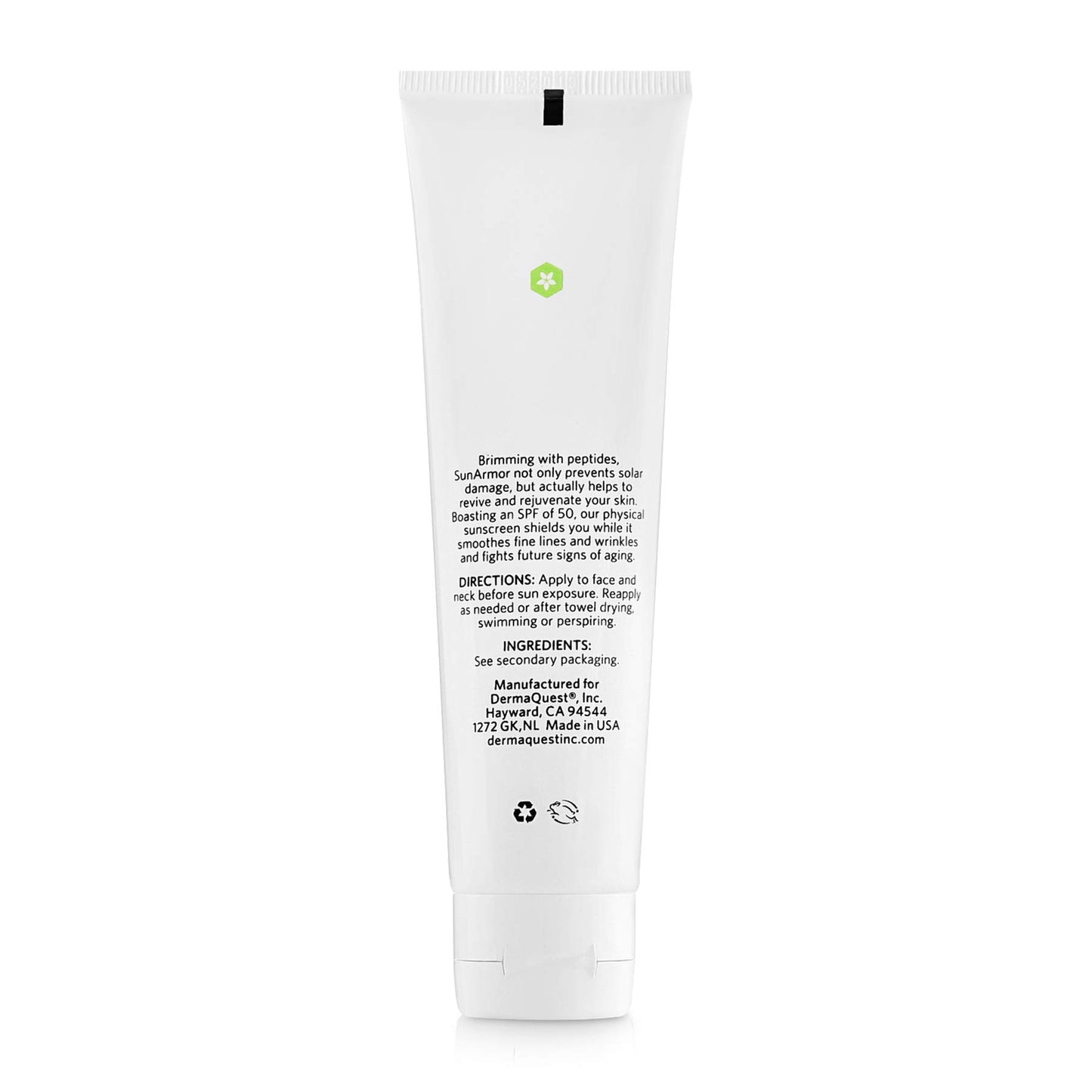 DermaQuest Peptide Vitality SunArmor Sunscreen SPF 50 - Anti Aging Titanium Dioxide & Zinc Oxide Sunscreen Moisturizer Lotion for Dry Skin Types