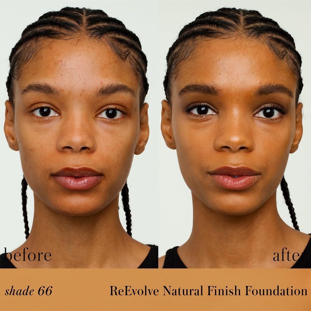 RMS Beauty ReEvolve Medium Coverage Liquid Foundation - Skincare-Infused, Natural Finish - Non-Comedogenic & Silicone-Free - 12-Hour Wear - Refillable
