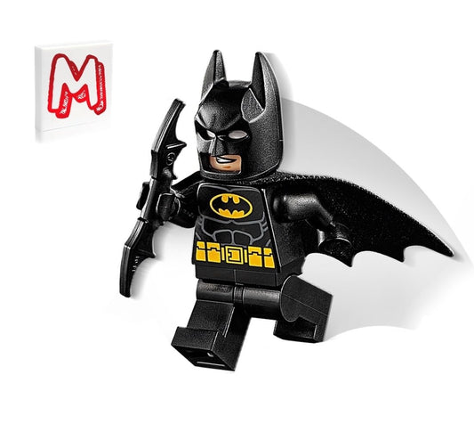 LEGO Super Heroes DC Batman Minifigure - Batman (in Black Suit with Batcape and Bat-a-rang) Junior Sets