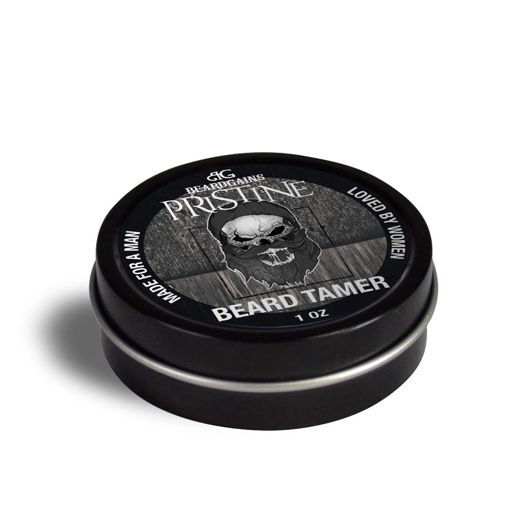 Beard Gains Organic Beard Tamer Tinted Wax: shape, style & groom facial hair with natural hold. Easy wash-out, all-day control. For all beard types