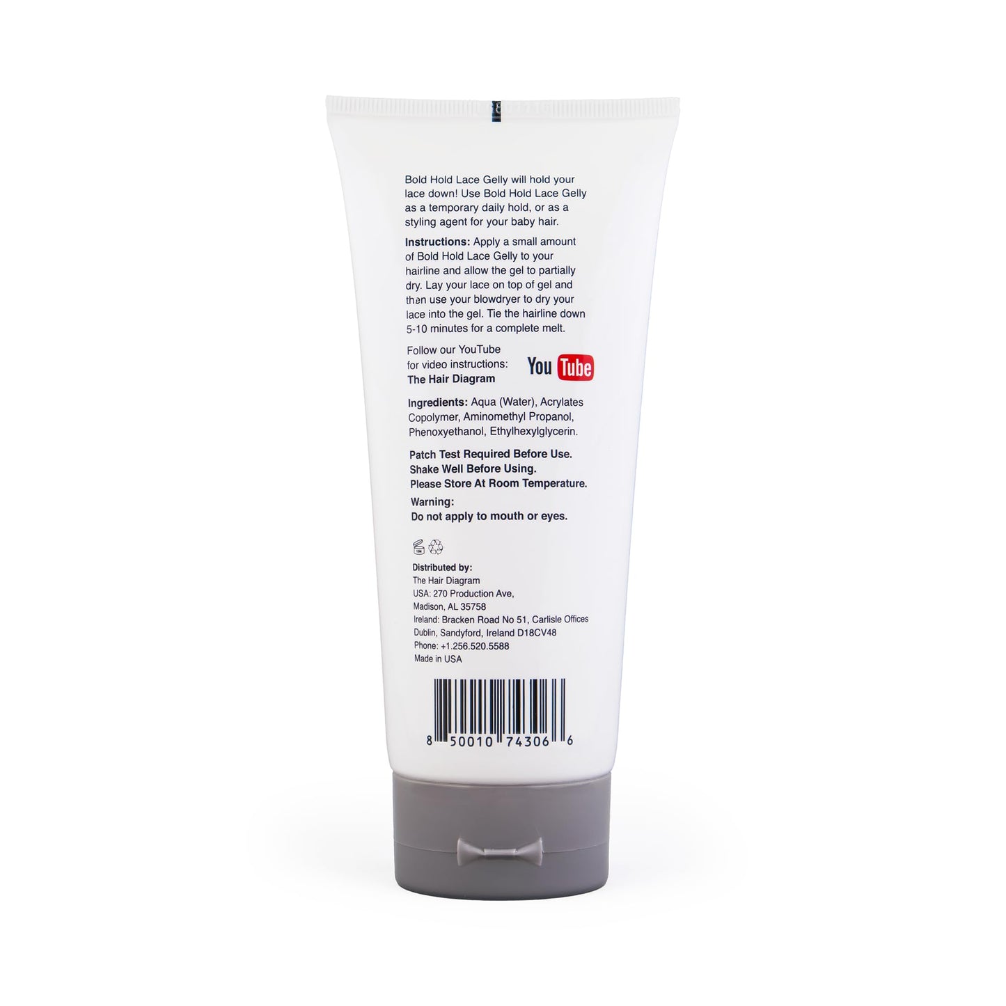The Hair Diagram - Bold Hold Lace Gelly - Glueless - Temporary Hold Lace Melt Gel For Front Wigs and Hair Systems - Styling Agent For Baby Hairs - Non Beauty and Personal Care The Hair Diagram