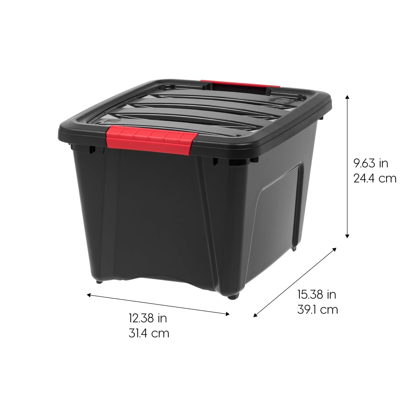 IRIS USA 19 QT Plastic Storage Box with Lid and Latches - 6 Pack - BPA-Free, Garage Organizing Solution, Durable Nestable Stackable Containers…