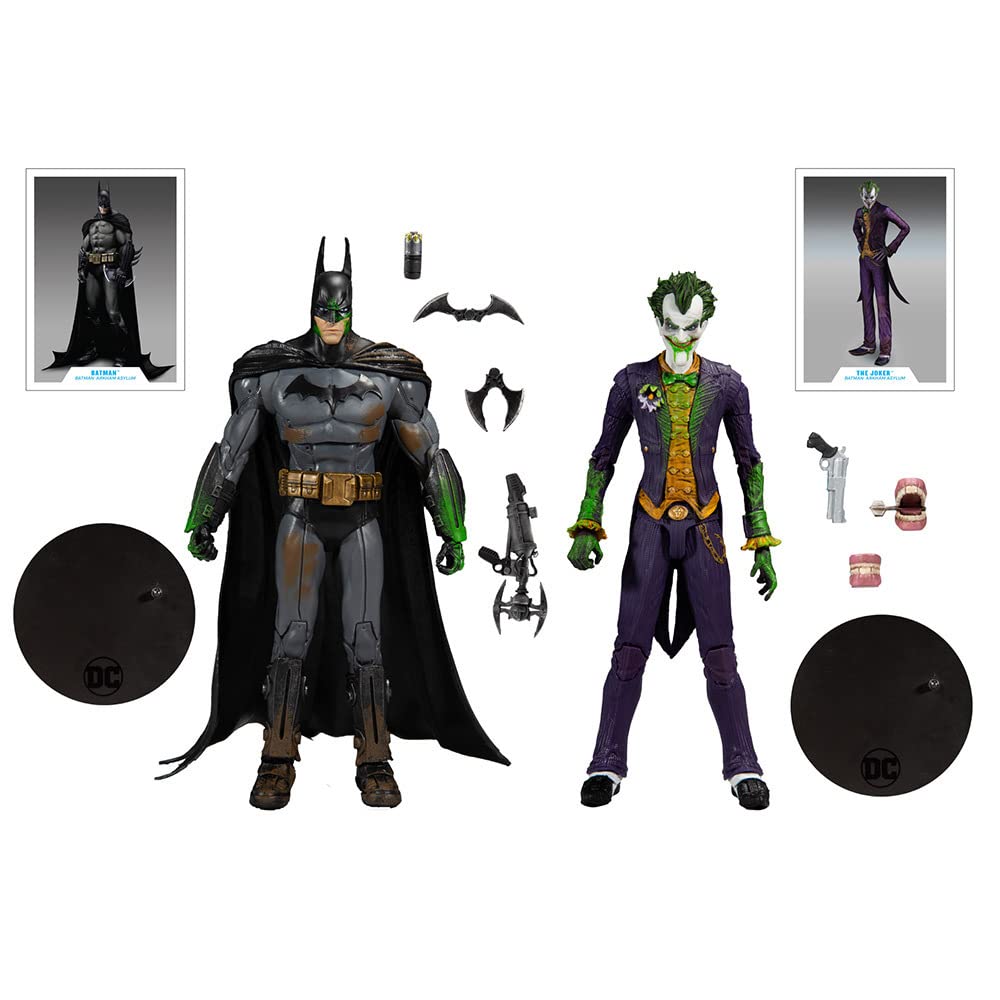 McFarlane DC Comics Batman Vs Arkham Asylum Joker Action Figure Set, 9 Pieces